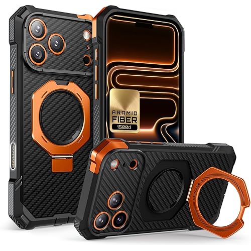 SUPCASE for iPhone 17 Pro Max Case with Kickstand (Unicorn Beetle Grip), [Camera Control Cover] [Compatible with MagSafe] [Military-Grade Drop Protection] Aramid Fiber Magnetic Phone Case, AramidOG