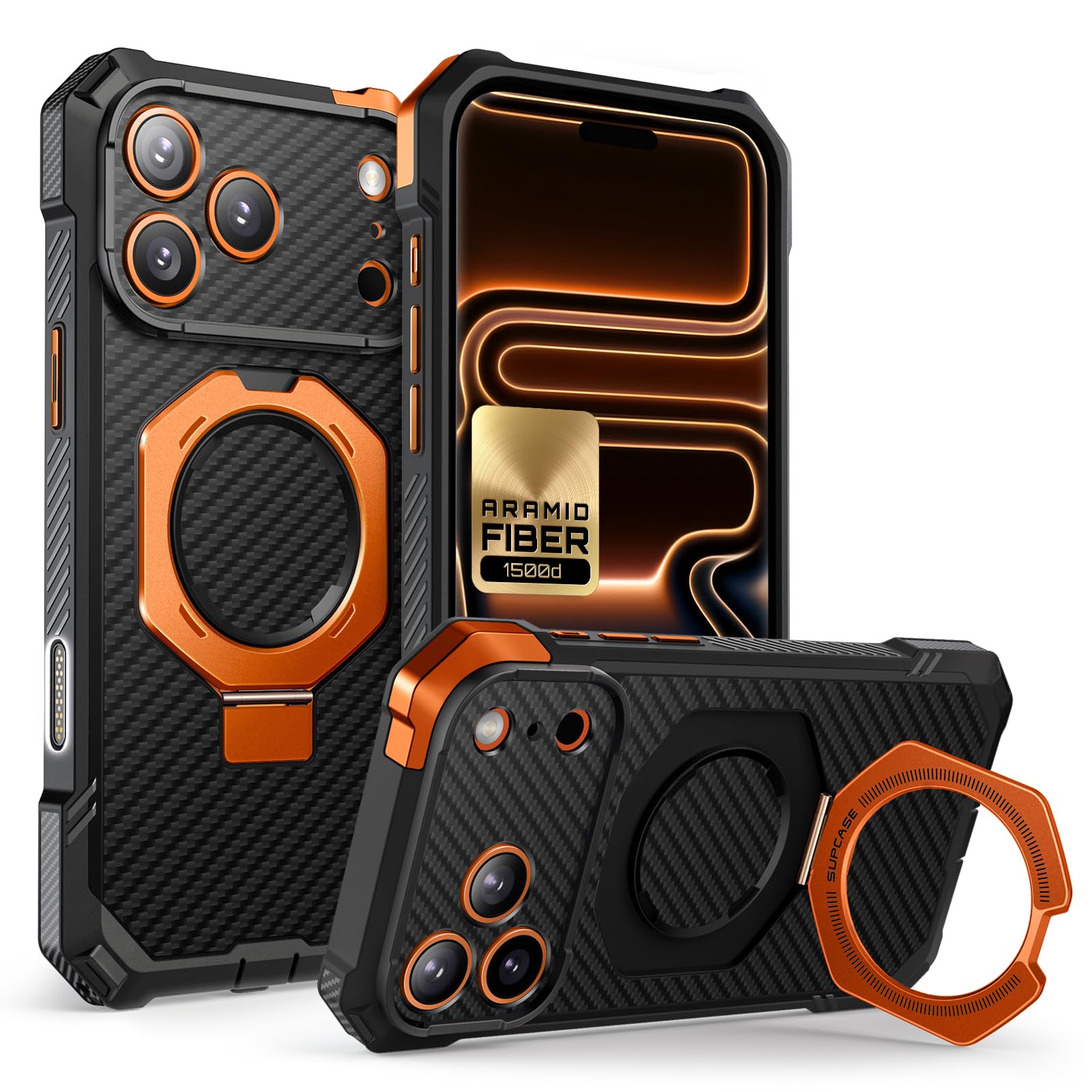 SUPCASE etui na iPhone 17 Pro Max z uchwytem na pierścień (Unicorn Beetle Grip), [kompatybilne z MagSafe], szczupła, mocna osłona ochronna, magnetyczne etui na telefon komórkowy dla iPhone 17 Pro Max
