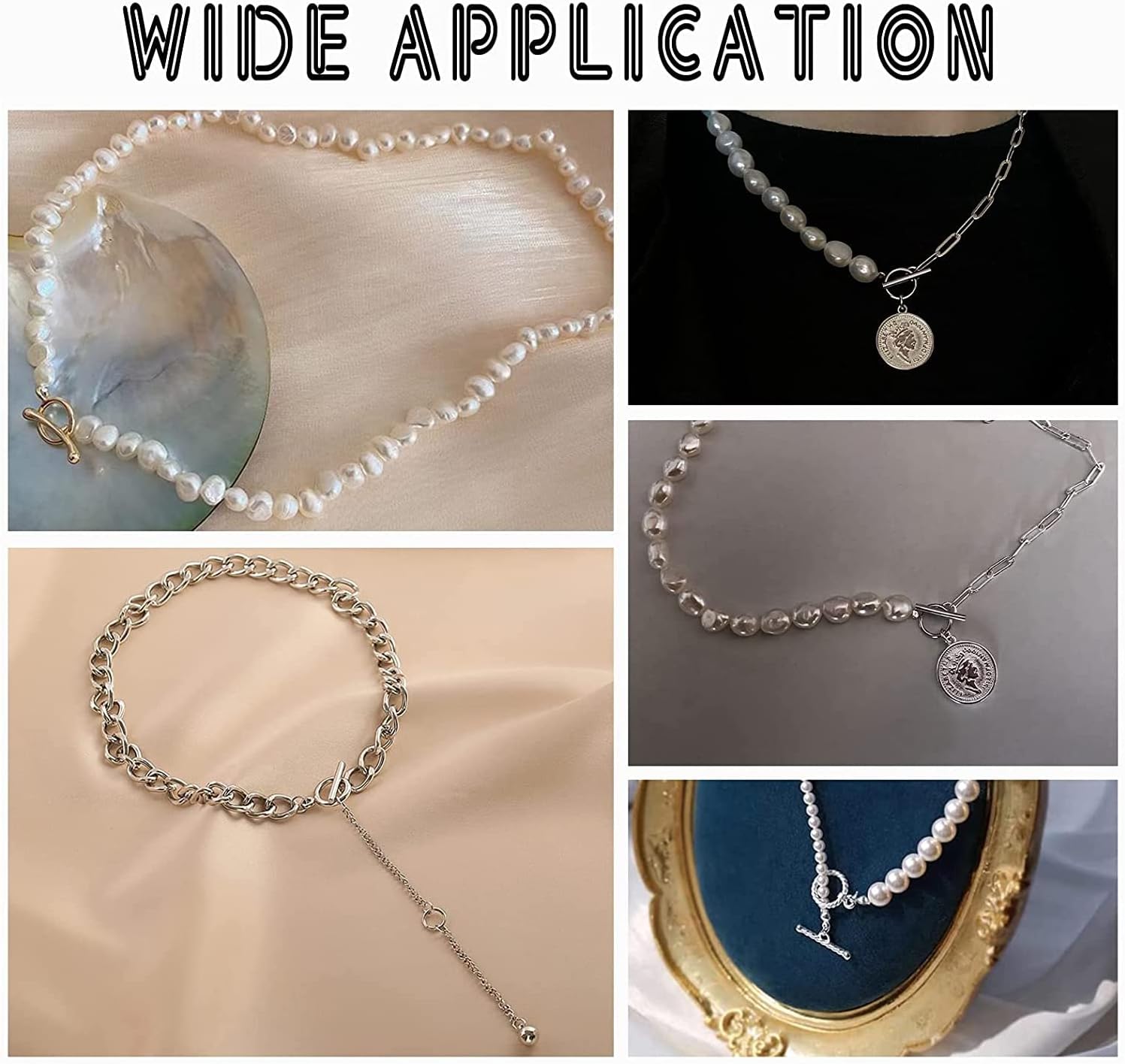 UNICRAFTALE 30 Sets 2 Colors Toggle Clasps 304 Stainless Steel Ring Toggle Connectors Golden & Stainless Steel Color IQ Toggles Clasps & Tbar Clasp for DIY Necklace Bracelet Jewelry Making - Image 7