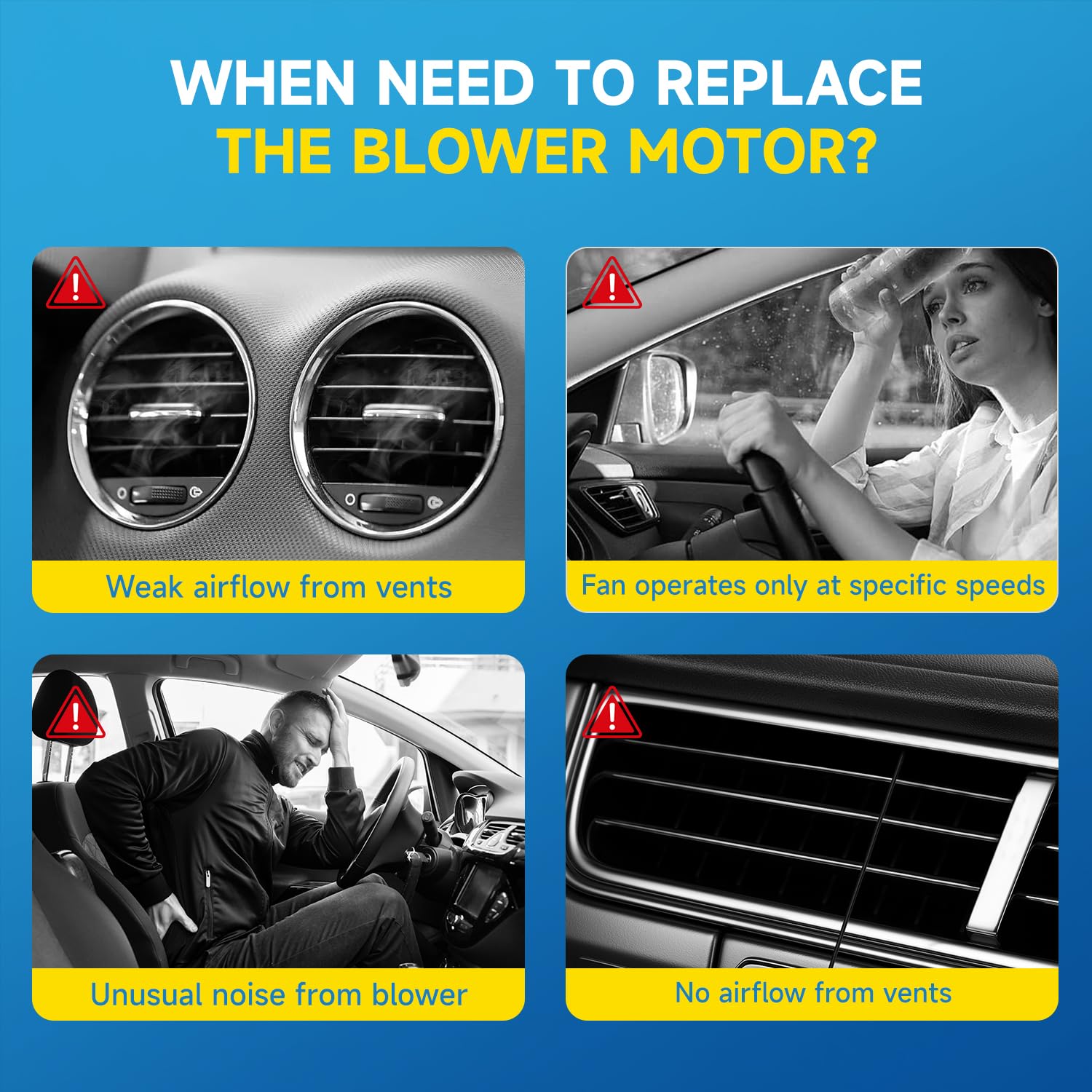 Rayten HVAC Heater Blower Motor Compatible with Ram 1500/2500/3500, 2002-2008 Pickup Truck; for Jeep Grand Cherokee 2002-2004 Sport Utility; w/Fan Cage，Replaces #PM9198