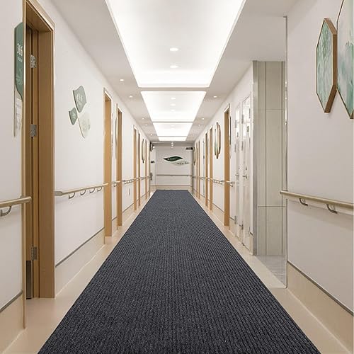 HOMBYS Alfombras de pasillo con respaldo de goma para pasillo, 3 x 10 pies, antideslizantes, para cocina, entrada, dormitorio, alfombra de pasillo