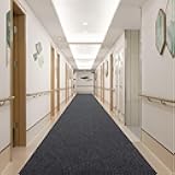 HOMBYS Runner Rugs for Hallway 3x10 ft, Non-Slip Kitchen Entryway Bedroom Area Rugs Runner, Indoor/Outdoor Carpet Runner(3 ft x 10 ft, Dark Grey)