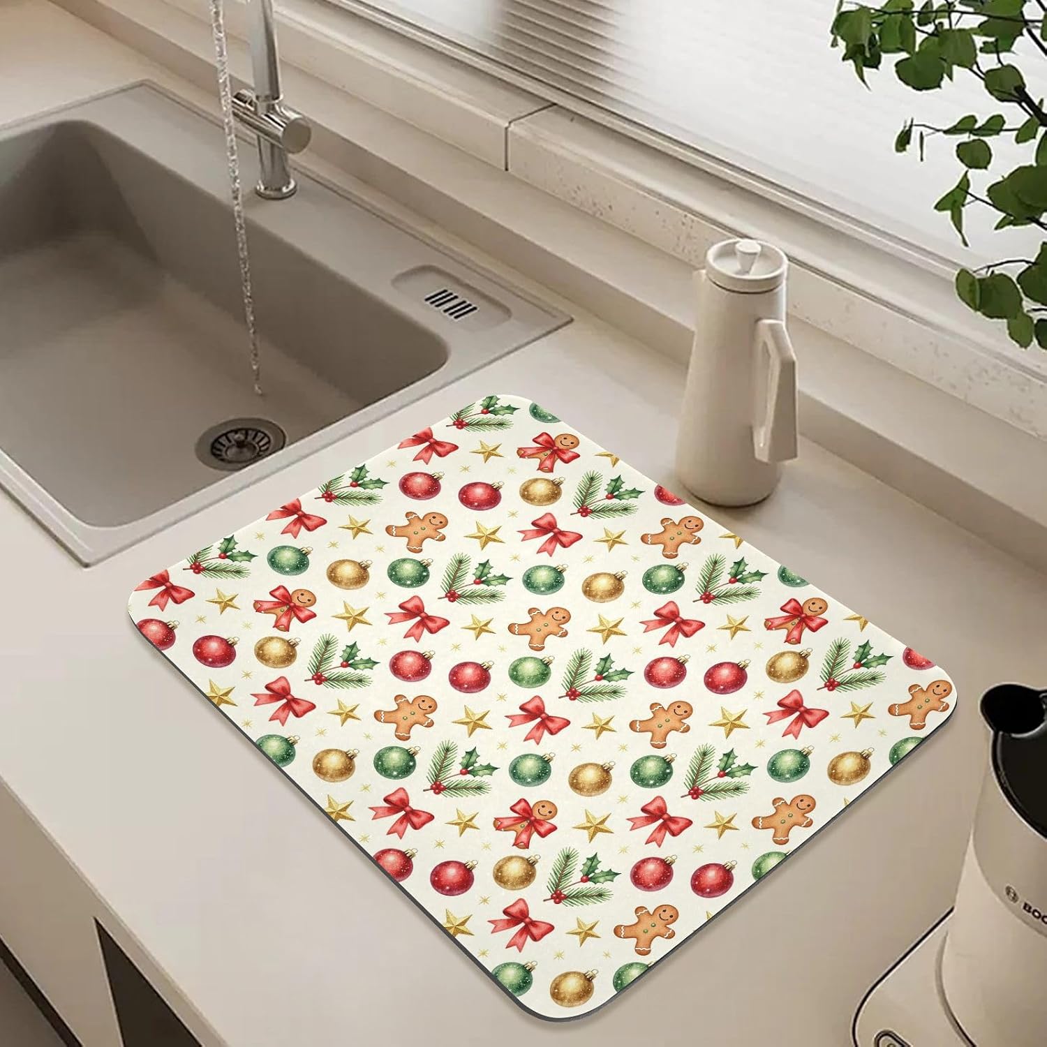 Drying Dish Mat Diatomaceous Waterproof Surface Absorbent Ornament