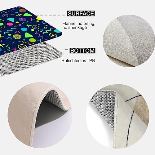 Miniatura 5 de Colorful Geometric Arcade Games Texture Washable Area Rug 6x8ft Retro Colorful 70S80S Rugs for Living Room Ultra Soft Accent Bedroom Rug Indoor
