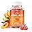 BeLive Organic Omega 3 Gummies - Omega 3 6 9 7 DHA & EPA from Flaxseed Oil & Sea Buckthorn Fruit Oil, Vegan, for Kids & Adults, Full Body, Brain & Eye Support, Sugar Free - Peach | 5-Pack