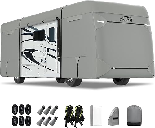 Miniatura 8 de DikaSun - Funda para remolque de viaje de 30 a 33 pies, cubierta Oxford 600D para autocaravana, transpirable, anti-UV, impermeable, resistente al