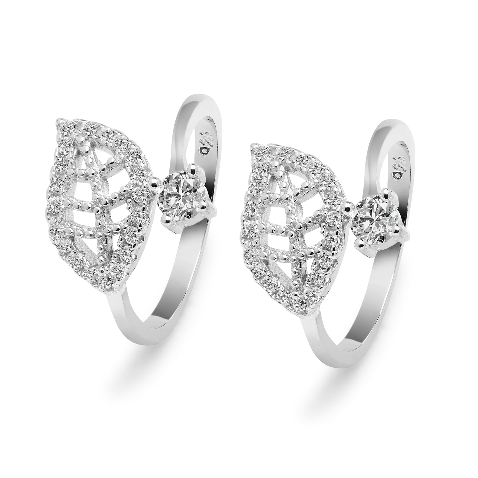 ZAVYA 925 Sterling Silver Rhodium Plated Toe-ring |Gift for Women and Girls | With Certificate of Authencity and 925 Hallmark