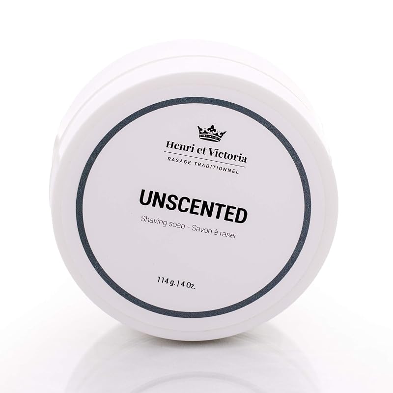 Sabonete de barbear HENRI ET VICTORIA sem fragrância, 114 g