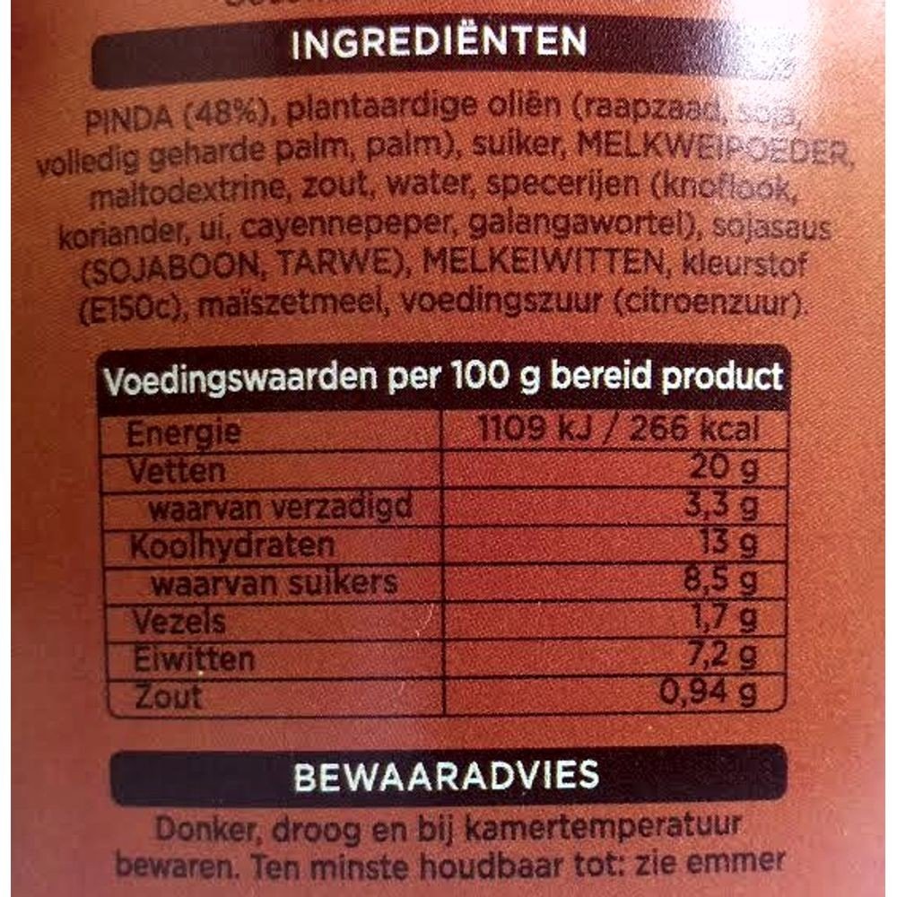 Calvé Satésaus 2500g Eimer (Saté Sauce)