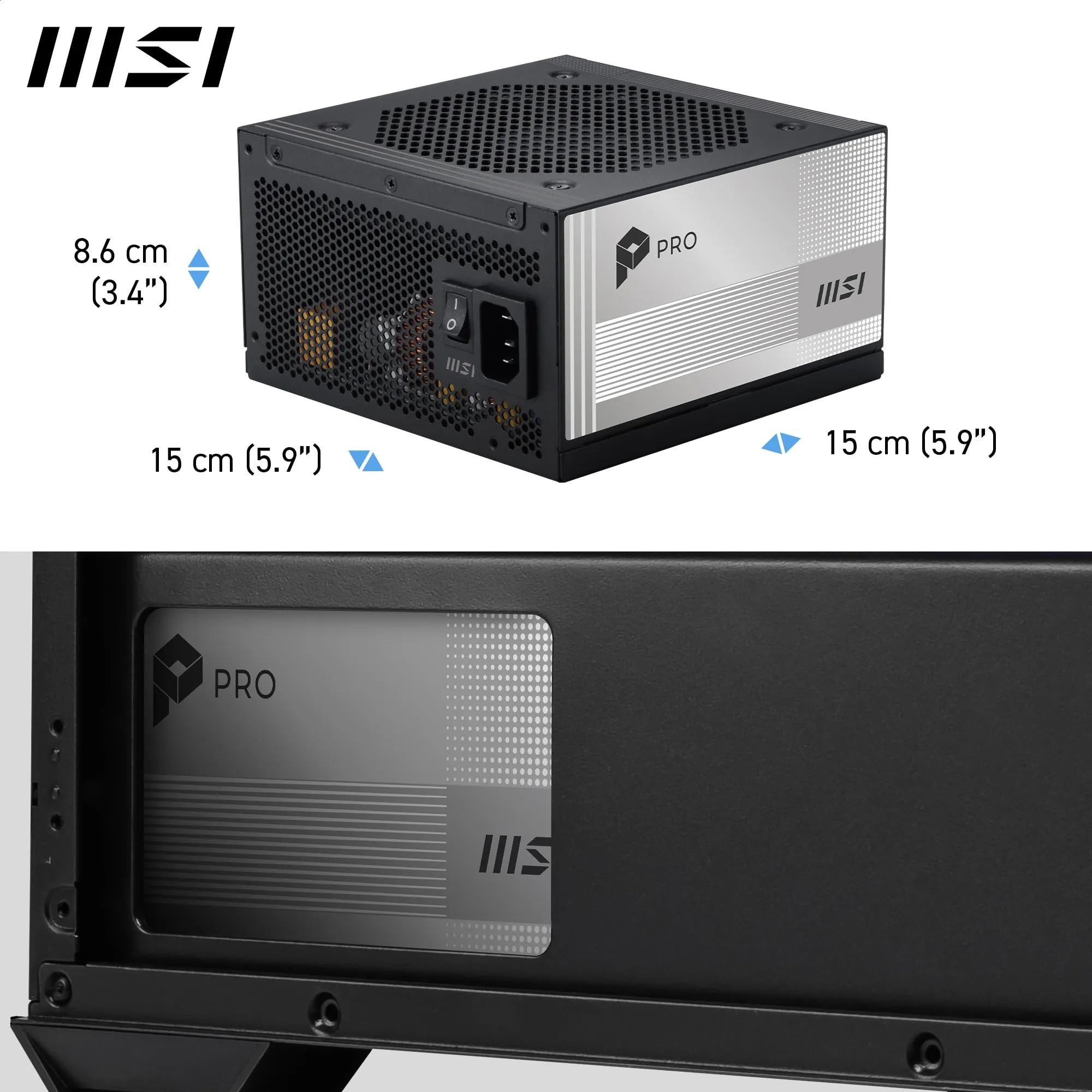 Amazon | MSI PRO A850PL PCIE5 PC電源ユニット 850W ATX3.1/PCIe 5.1