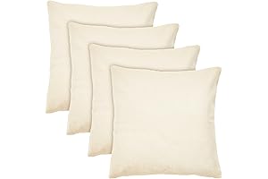 Juvale 4 Pack of Canvas Throw Pillow Covers