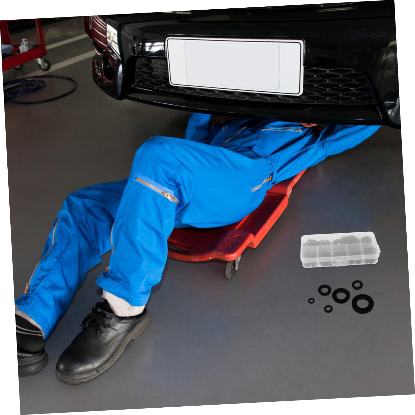 Cabilock 4 Sätze Nylon Unterlegscheiben Flachunterlegscheiben Sortiment Für Heimwerker Autoanwendungen Korrosionsbeständig Für Dichtungen Isolierungen 500 Stück * 4