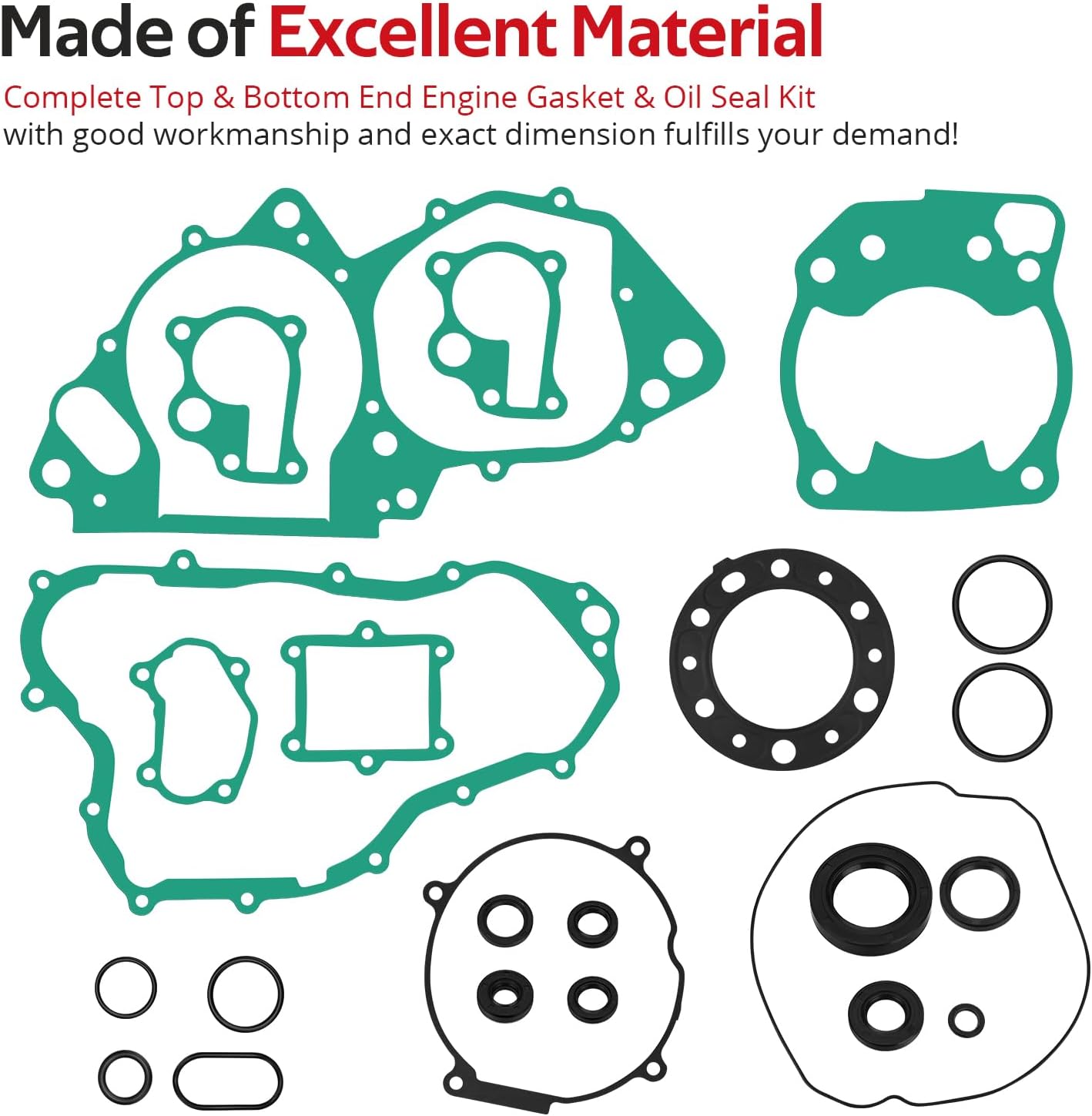 JAVIK Complete Top and Bottom End Engine Gasket with Oil Seal Kit for Honda CR250R 1992-2001 O.E.M# 11395-KZ3-880