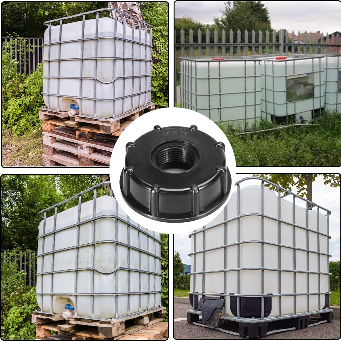 4 pezzi Tappi adattatori IBC Connettore serbatoio IBC da 1 di pollice - Adattatore serbatoio per valvola IBC da 1000 litri