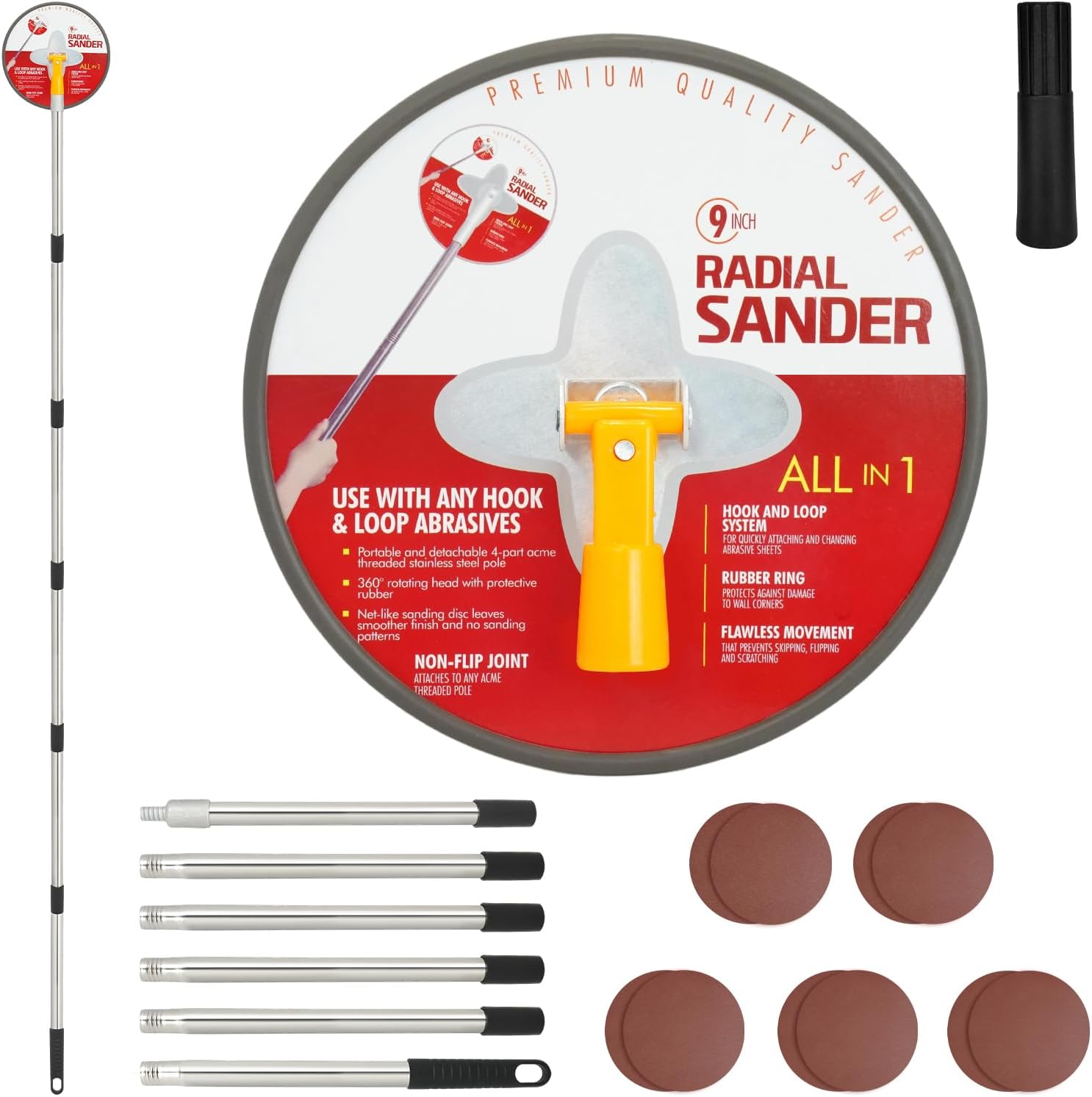 Bundled Products: Hand Drywall Sander & Grip Work Gloves