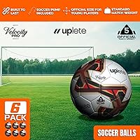 Vista 2 de Soccer Balls for Kids and Adults - 6-Pack with Sizes 3, 4, 5 - Includes Ball Pump and Carry Bag Talla 5 – 6