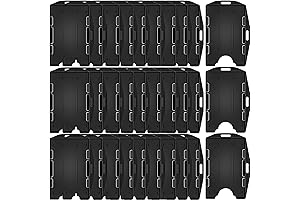 30 Packs Black Badge Holder, 2-Sided Hard Plastic ID Card Case, Vertical and Horizontal Use