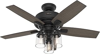 Hunter Bennett Indoor Ceiling Fan with LED Light and Remote Control