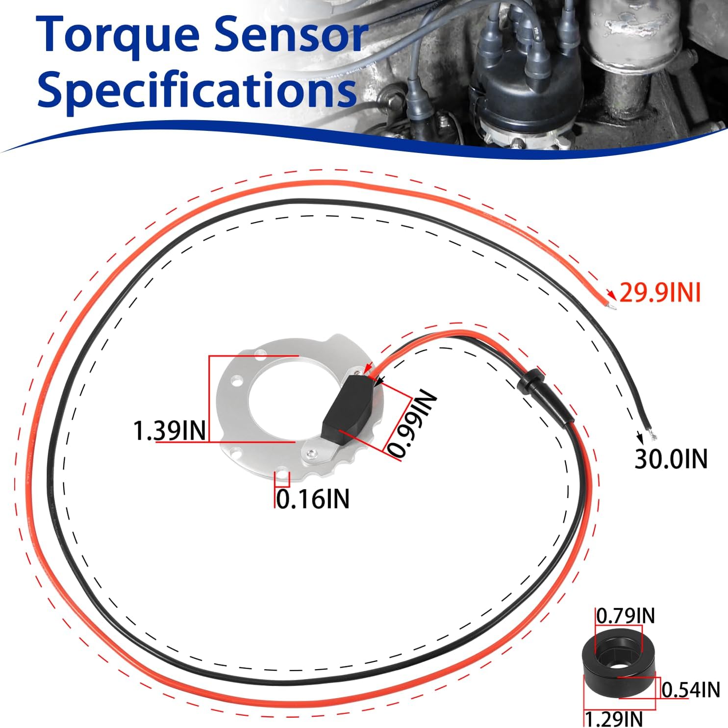 1244A Ignitor Electronic Ignition Conversion Kit, Compatible with Ford Tractors 4 Cylinder 2N 8N 9N 500-800 Series - Side Mount Distributor Only, 12V Negative Ground Ignition Module, Replaces Points