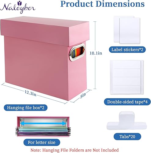 Vista 10 de Caja organizadora de archivos con asa, organizador de archivos para el hogar u oficina (negro)