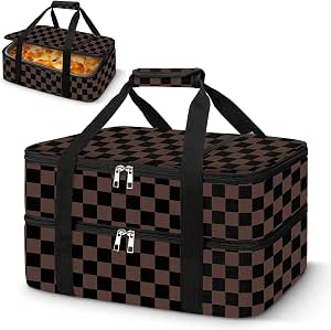 Coobiiya Insulated Casserole Carrier, Keeps Food Hot or Cold, Portable Tote for 9" x 13" Dishes