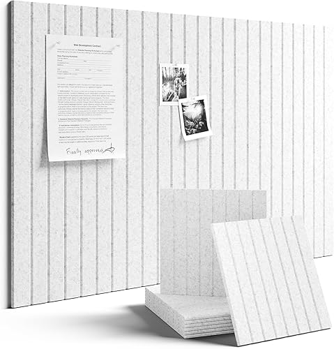 Miniatura 53 de FLUXYNARA - Tablero de anuncios de fieltro 48 x 36 pulgadas, alternativa al corcho, paquete de 12, 70 lengüetas adhesivas, panel de pared grueso