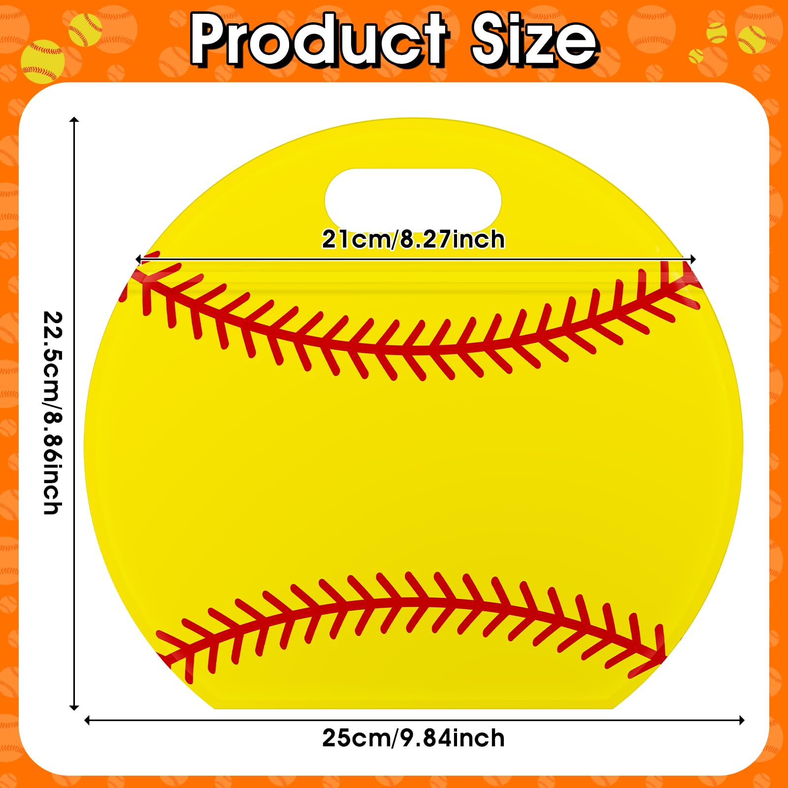 24pcs Softball Goodie Bags with Handles Reusable Sealed Snack Bags, Stand-up Bottom Treat Bags for Softball Coach Sport Team Men Women and Softball Mom, Party Favor Birthday Gifts Candy Bags Supplies
