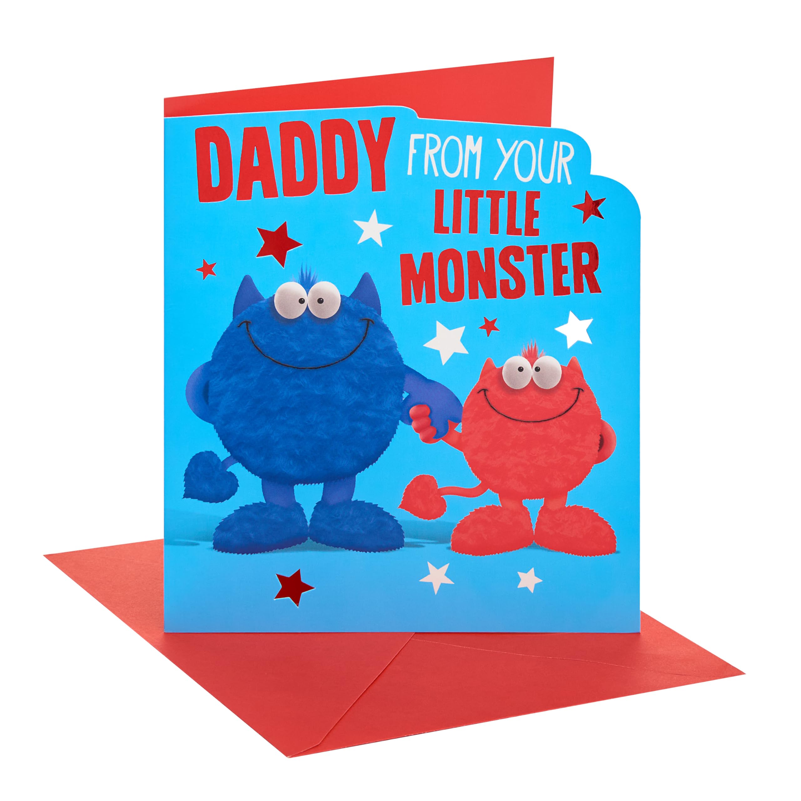 UK Greetings | Father's Day Card for Daddy | Card for Dad, Grandad, Husband | Him, Boys, Men | Daddy from Little Monster Design | With Envelope | 15.9 x 18.4 cm