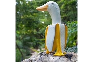 Lhocm Funny Large Banana Duck Garden Statues: Enhance Your Garden with Whimsical Charm
