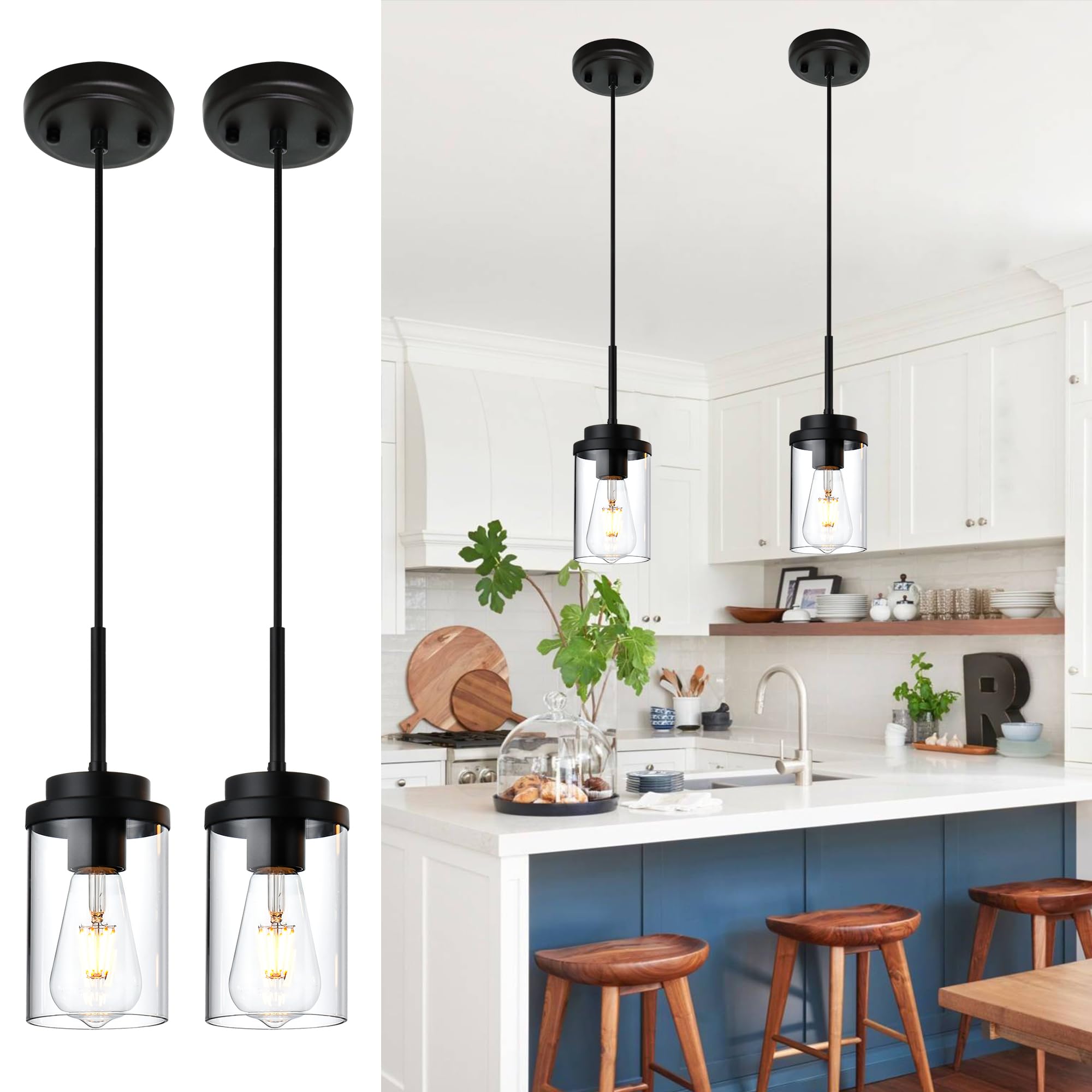 MELUCEE 3 Lights Linear Chandelier Black Finish, 20.5 Inches Length — Amazon image 23