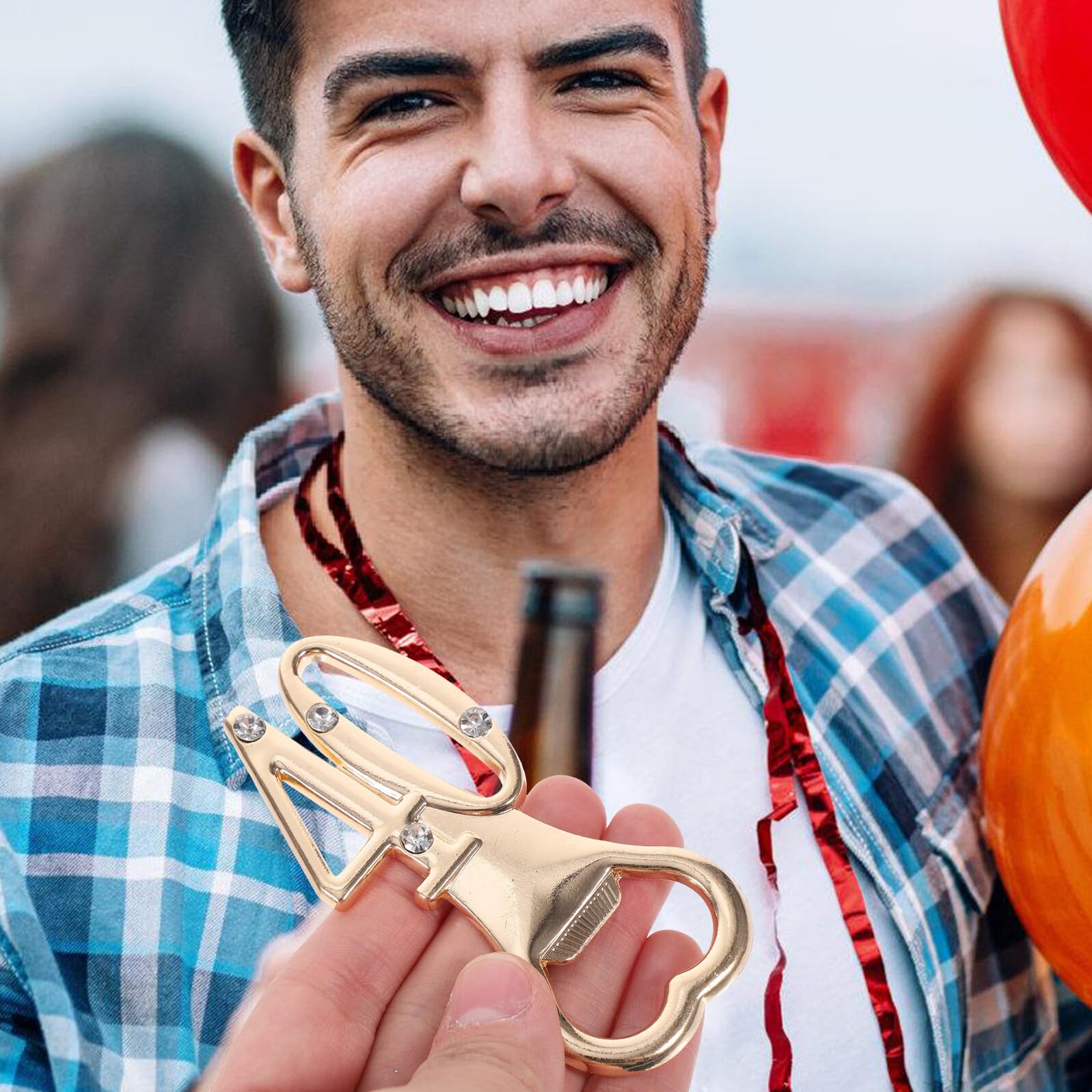 Set 10 Apribottiglie Strass per 40° Compleanno e Anniversario Apribottiglie Multifunzionale per Vino e Birra Bomboniere Eleganti per Feste e Celebrazioni
