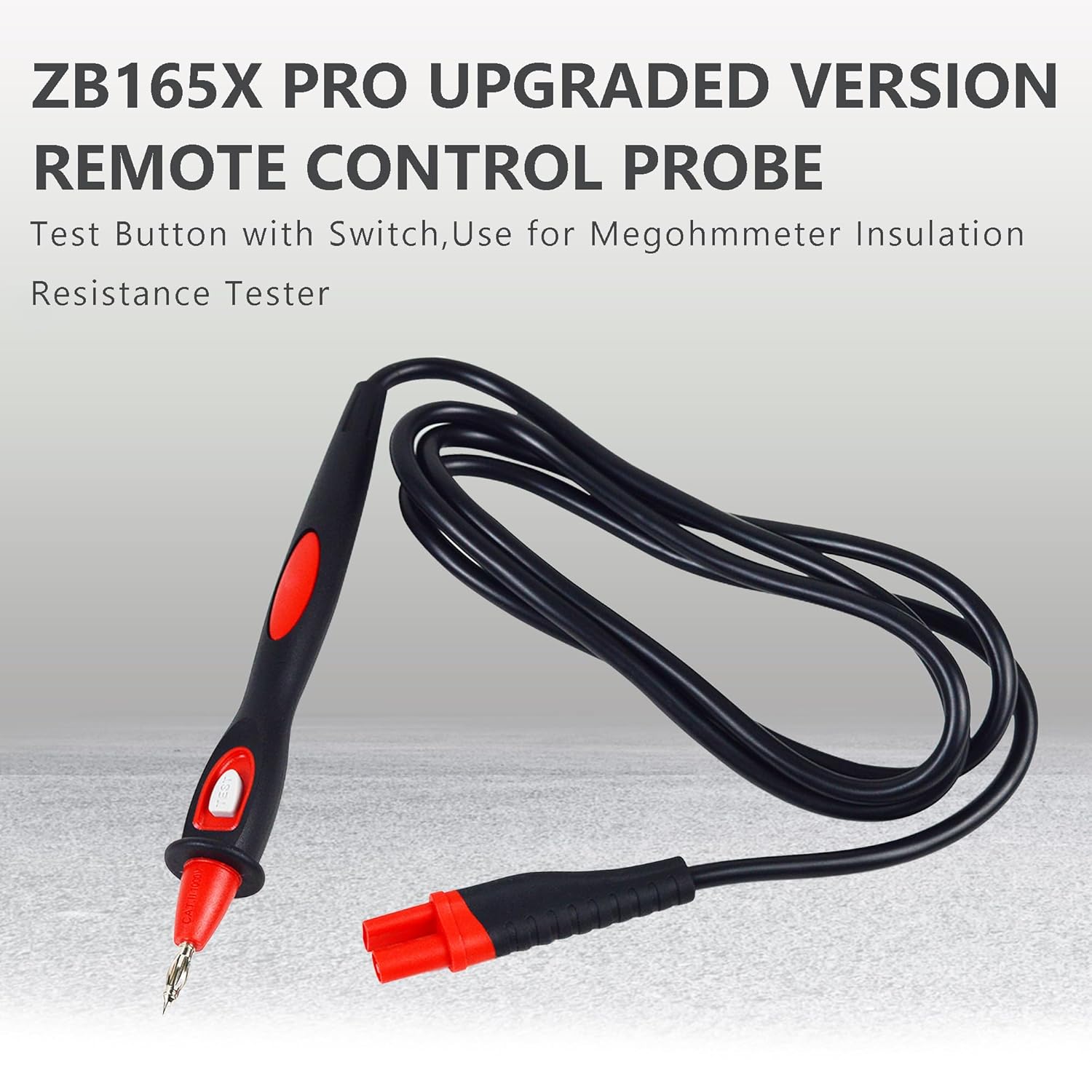 ZB165X PRO Upgraded Version Remote Control Probe with Test Button with Switch,Use for Megohmmeter Insulation Resistance Tester，Compatible with Fluke 1503 1507 1587 1577 TP165X