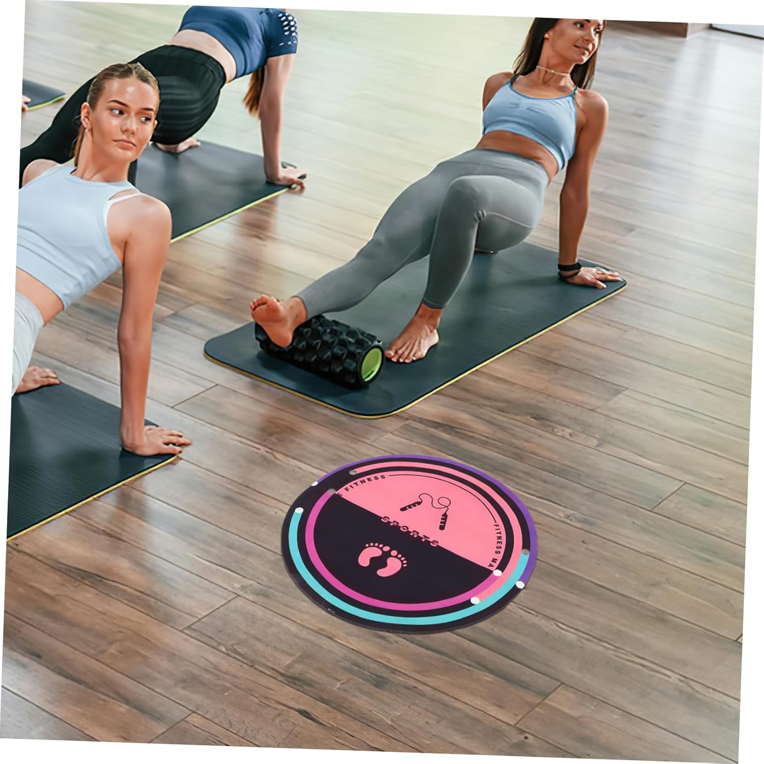 HANABASS Indoors Jump Rope Mat Nonslip Fitness Workout Pad for Home Exercise Mat Sound Absorption and Comfortable Foot for Yoga and Jumping Workouts