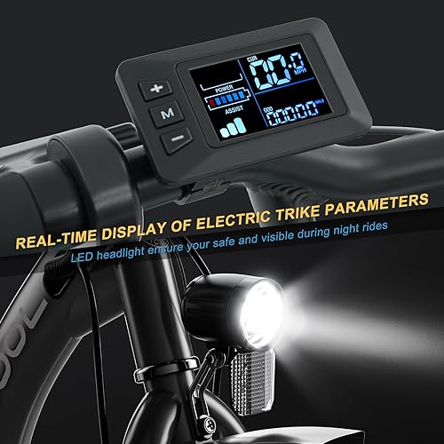 Miniatura 4 de NAIZEA Electric Tricycle Adult Electric Bicycles,Electric Trike,3 Wheel Electric Bike Ebike E Bicycle with Removable Battery, Motorized Trike with