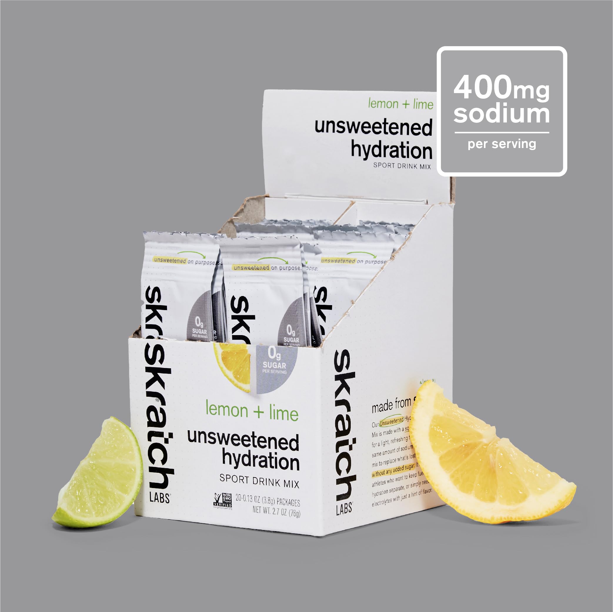 Skratch Labs Unsweetened Sport Hydration Mix, Lemon Lime, 20 Pack — Amazon image 2