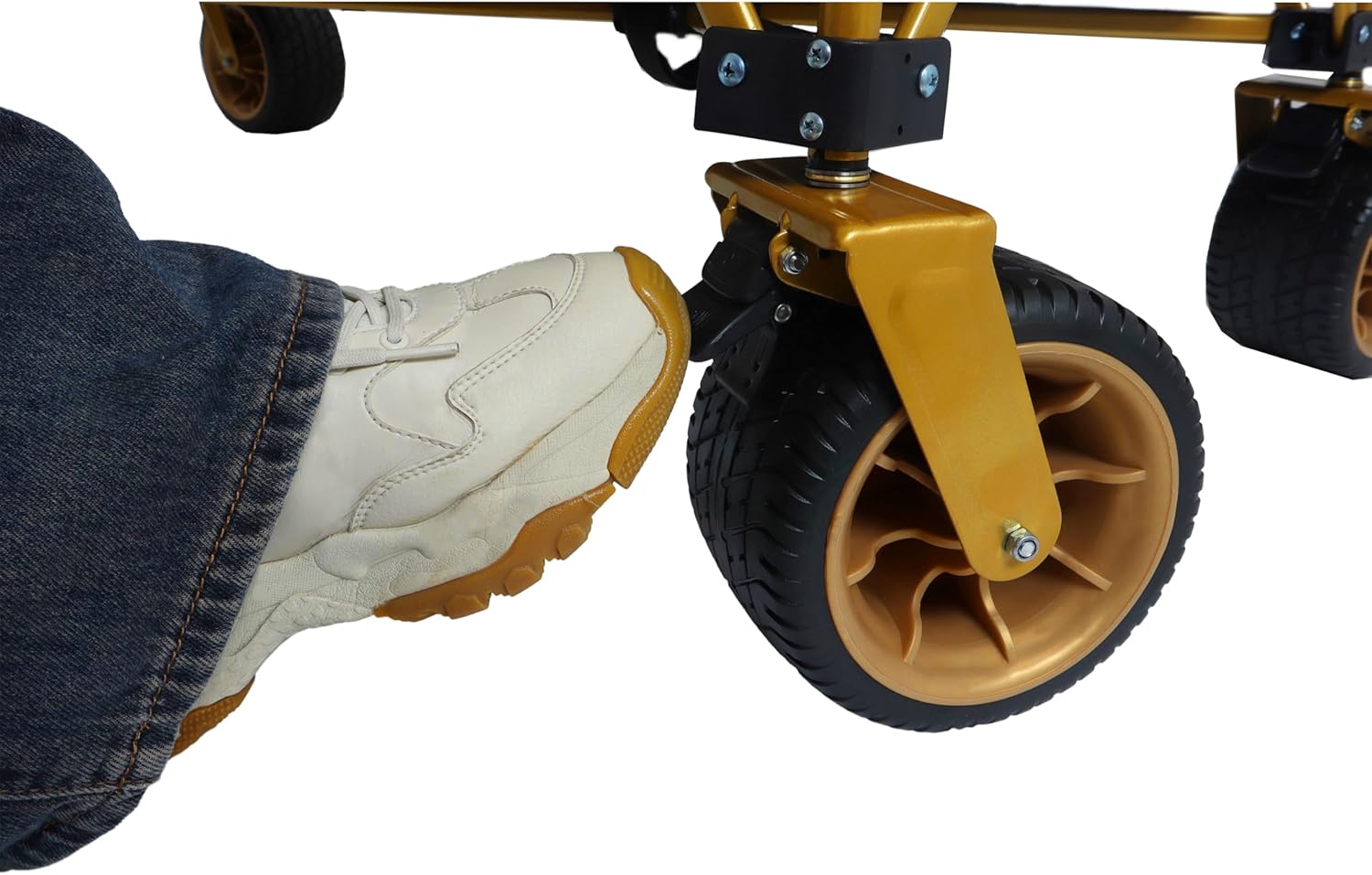 67 inch Large Foldable Utility Wagon, 480LBS Heavy Duty Beach Wagons, with Big Wheels, Brakes and Opened Tailgate for Shopping Garden Camping Portable Folding Cart