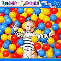 Vista 5 de 100 Bolas de Piscina de Bolas para Niños, Bolas de Plástico para Piscina de Bolas, Bolas de Juego para Bebés y Niños Pequeños, Ideal para Piscina
