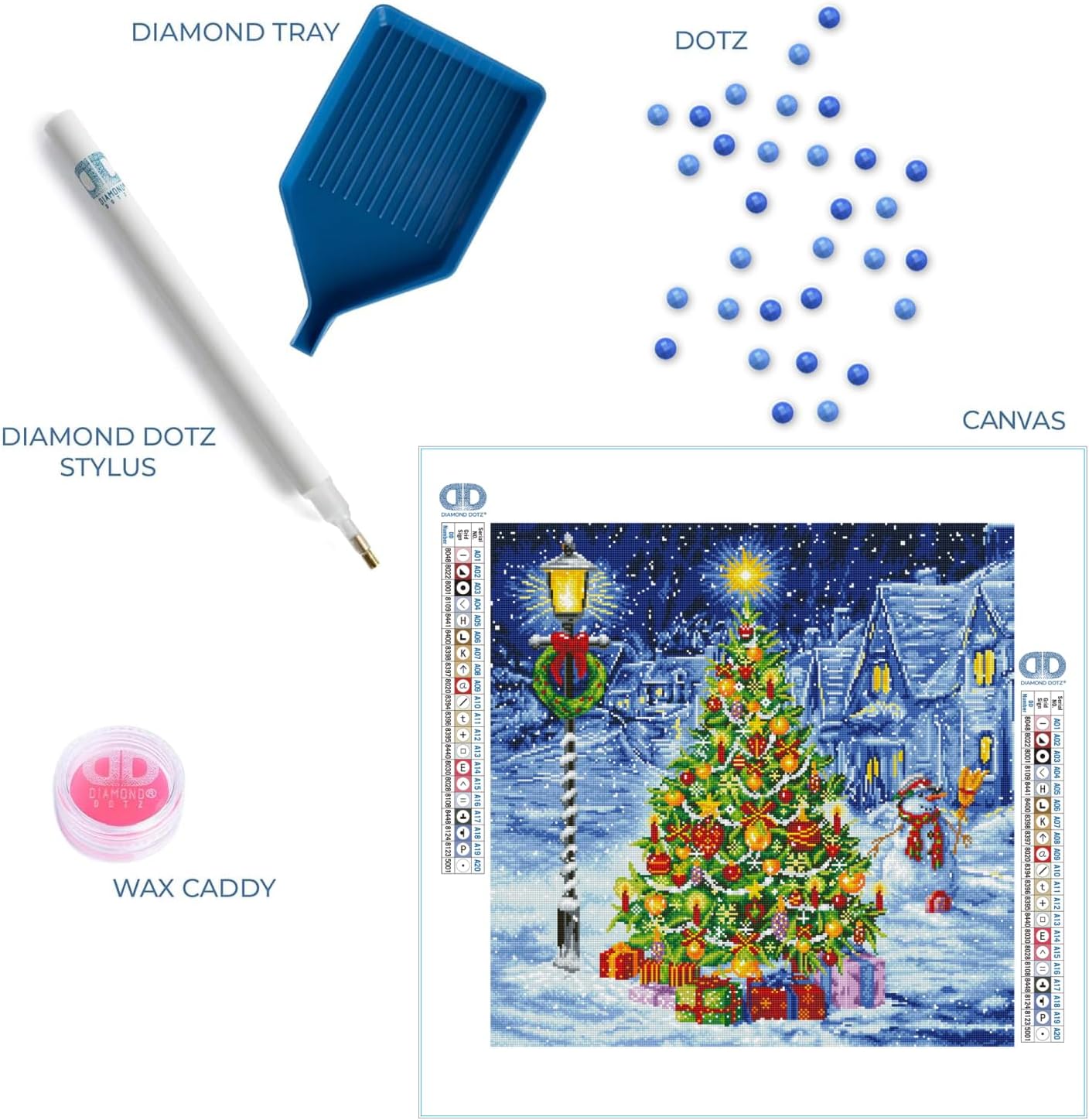 DIAMOND DOTZ Oh Christmas Tree Diamond Painting Kits for Adults - Diamond Art Kits a Relaxing Creative Craft Kit with Dotz Gems 26.4x26.4