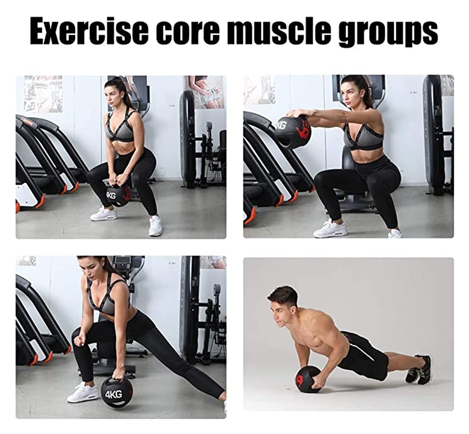 Palla Medica Palla di Fitness Doppia Maniglia, Maschio E Femminile Durata del Nucleo Aroading Aerobics Ball Aerobica, 3kg / 4 kg / 5 kg / 6 kg / 7 kg / 8kg / 9kg / 10kg (Size : 3kg/6.6lbs)