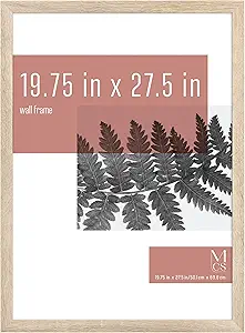 MCS Studio Gallery 19.75x27.5 Poster Frame Natural Woodgrain, Vertical & Horizontal Wall Hanging Large Picture Frame for Photos, Posters & Art Prints (1-Pack)