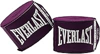 Everlast Elite 180-Inch Purple Boxing Hand Wraps - Breathable Support, Secure Fit for MMA Training