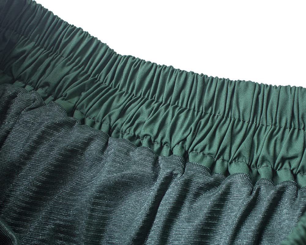 Spódnice dla kobiet Wielka Brytania, plus rozmiar Czarna spódnica zimowa Elastyczna talia, falbana Ruched Spódnice z wysokim stanem Eleganckie spódnice maxi dla(Green One Size)