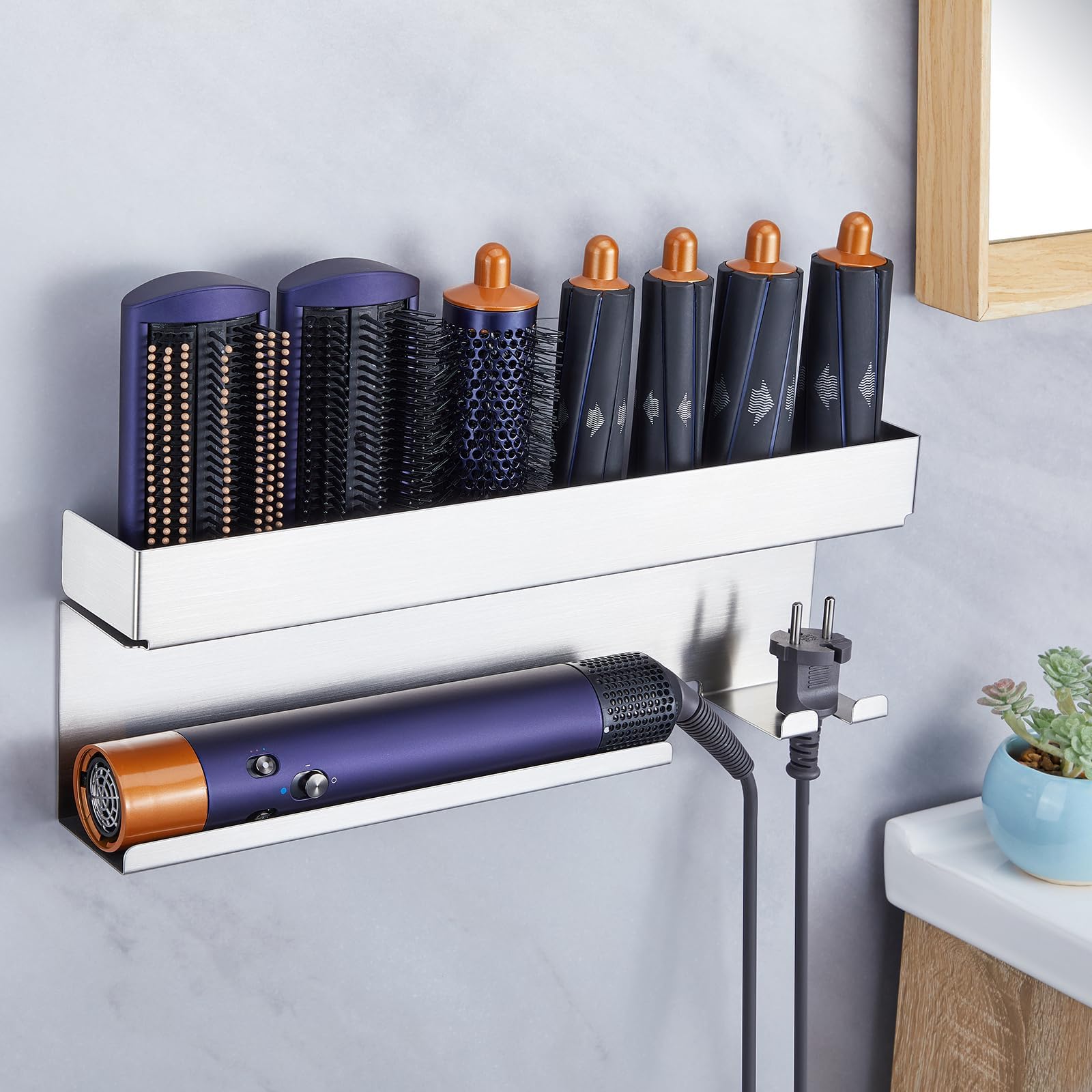 Amazon.com: Wall Mounted Airwrap Holder for Dyson - SS304 Hair Dryer ...