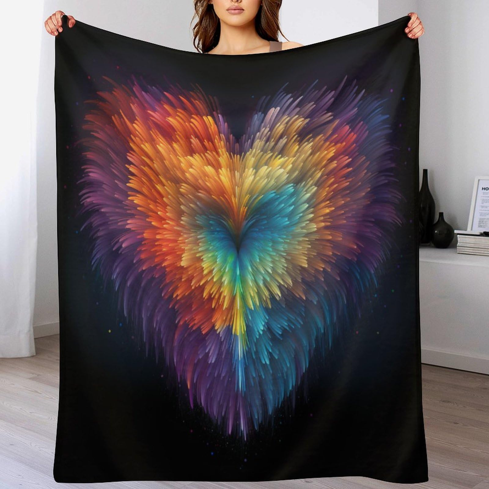 Couverture en flannel Amour douce et moelleuse idéale pour vos soirées canapé