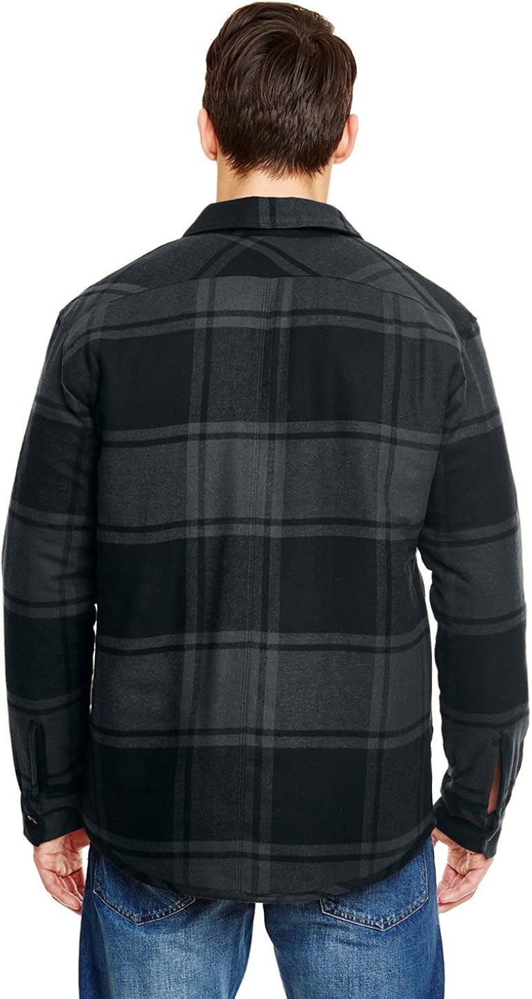 Burnside mens Quilted Flannel Jacket (8610) at  Men’s Clothing store