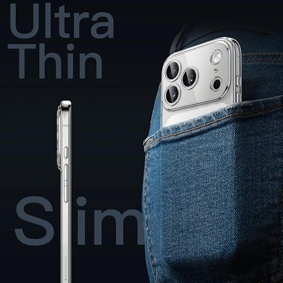 Teknosepetim iPhone 17 Pro Max Kablosuz Şarj Destekli Maggsafee Uyumlu Şeffaf Kamera Korumalı Kılıf Sert PVC Sararmaz Lens Korumalı Kılıf Ultra İnce