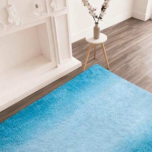 Miniatura 10 de Vafodo Alfombras de área para dormitorio esponjoso, alfombra de sala de estar, 9 x 12 pies, suave y esponjosa, alfombra de área rosa sólido