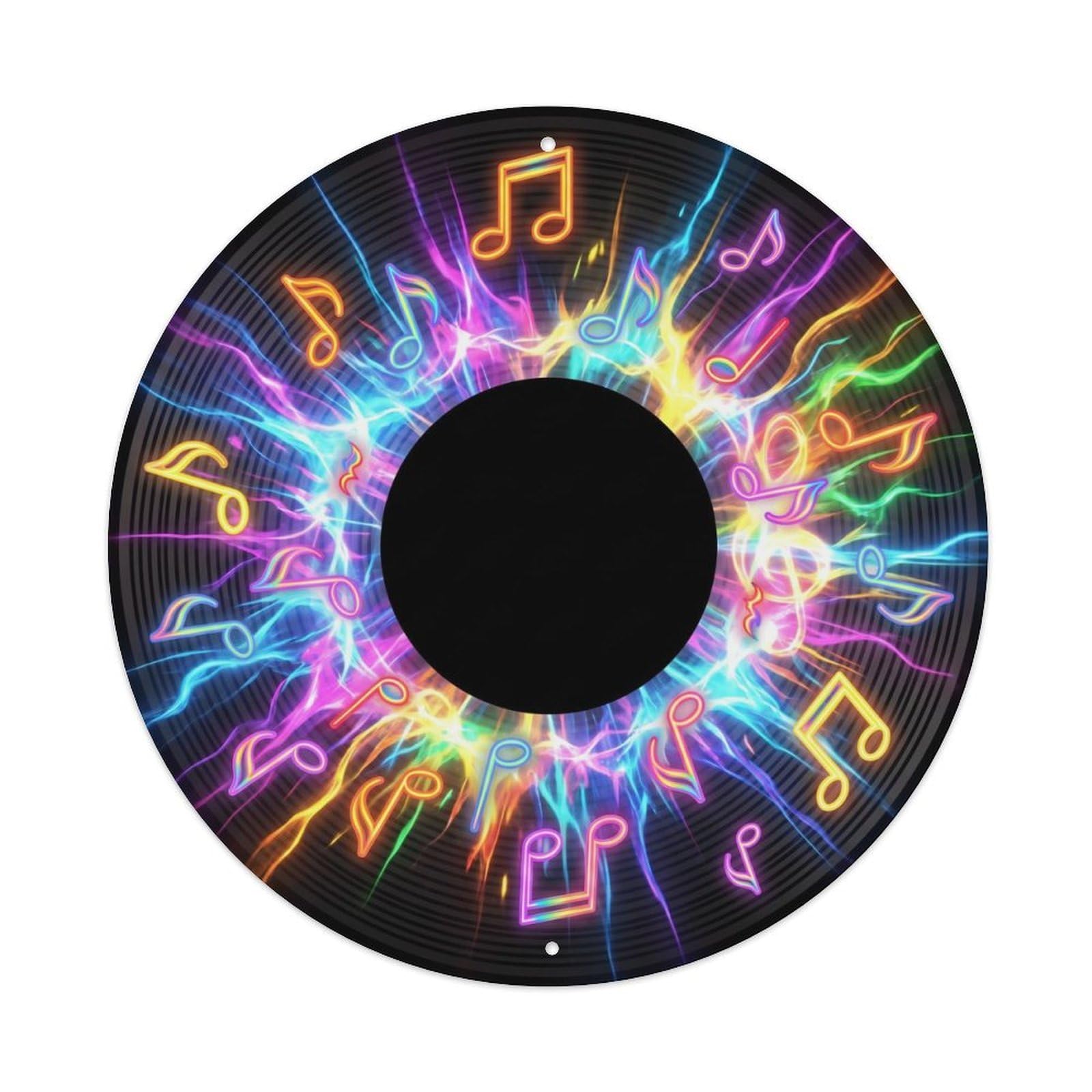 Colorful Music Vinyl Records Force Bright Blast Metal Tin Sign