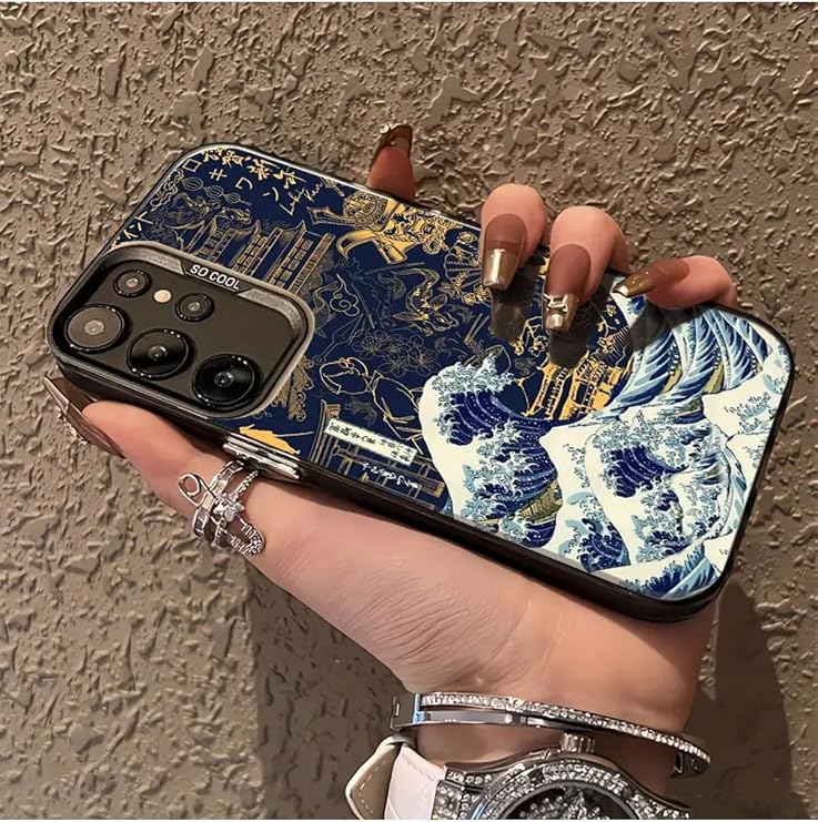 Samsung Galaxy S24 FE Uyumlu Samuray, Arkası Sert Kenarları Yumuşak Telefon Kılıfı, Mavi