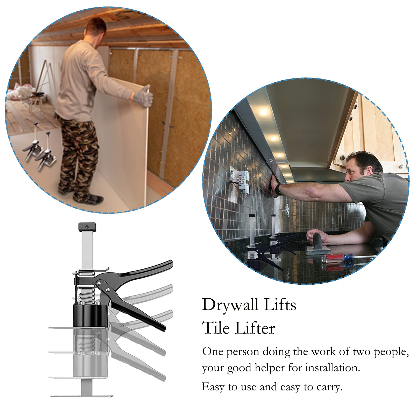 AMZKEIO Lever Arm Lifter, 12 Inch Labor Saving Arm Jack, Drywall Lift